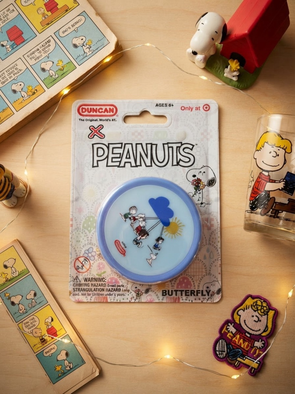 Peanuts Blue Butterfly Yo-Yo for Kids